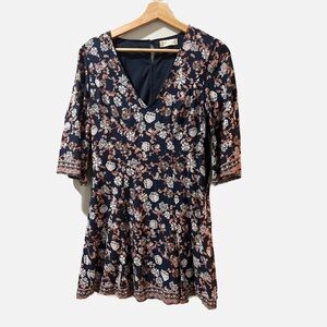 Altar'd State V Neck 3/4 Bell Sleeve Dress